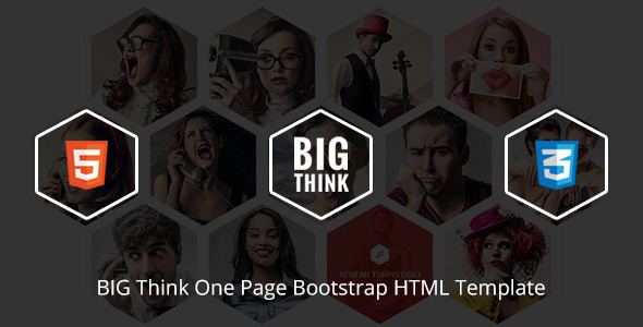 دانلود قالب HTML تک صفحه ای BIG Think