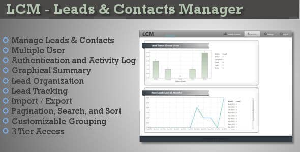 دانلود اسکریپت مدیریت پروژه LCM - Leads- Contacts Manager