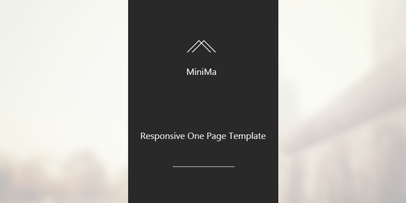 دانلود قالب HTML تک صفحه ای Minima