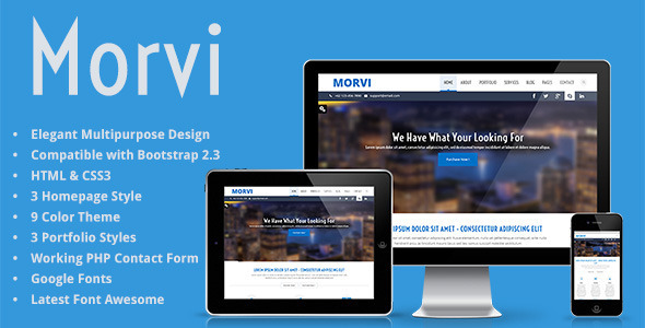 دانلود قالب HTML سایت Morvi