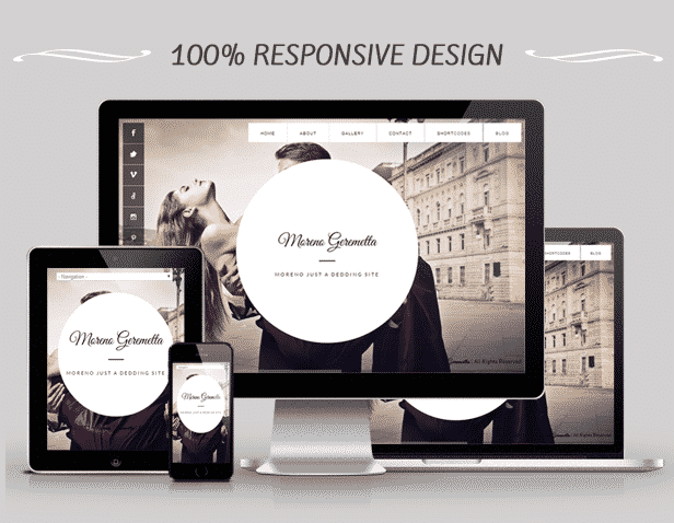 دانلود قالب HTML عروسی Moreno