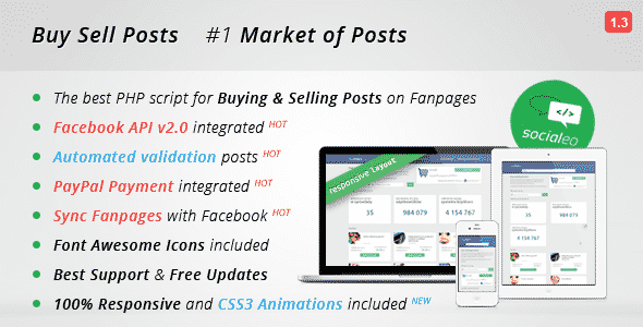 دانلود اسکریپت PHP فروش محصولات در فیس بوک Buy Sell Posts on Fanpages