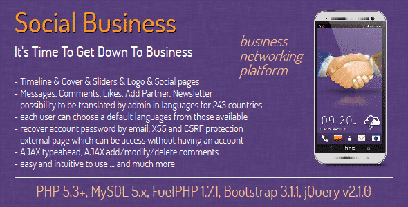 دانلود اسکریپت PHP شبکه اجتماعی Social Business