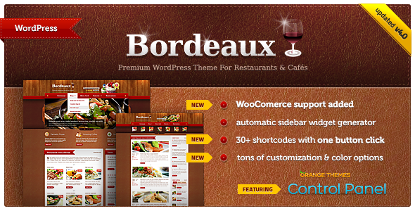 دانلود قالب وردپرس رستوران Bordeaux 