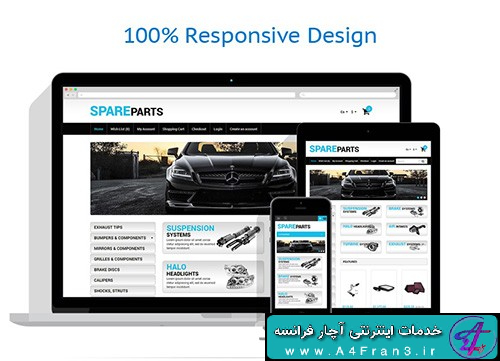 دانلود قالب فروشگاهی اپن کارت اتومبیل Auto Store