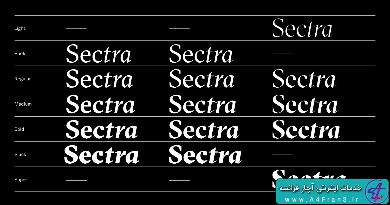 دانلود فونت لاتین Sectra