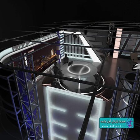 دانلود مدل سه بعدی استودیو تلویزیونی Virtual TV Studio News