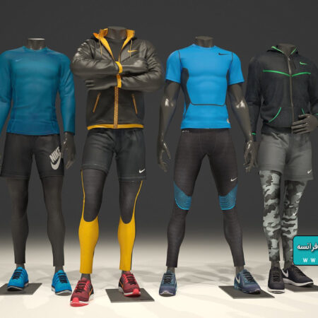 دانلود مدل سه بعدی لباس های فوتبالی نایکی MALE MANNEQUIN NIKE