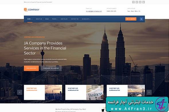 دانلود قالب جوملا JA Company راست جین