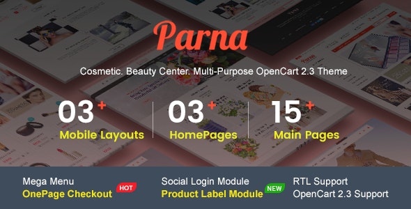 دانلود قالب فروشگاهی اپن کارت Parna