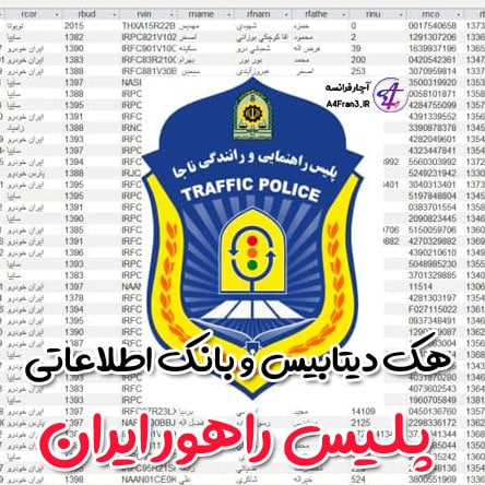 هک دیتابیس و بانک اطلاعاتی پلیس راهور ایران