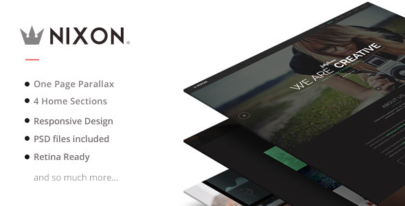 دانلود قالب HTML تک صفحه ای و پارالاکس Nixon