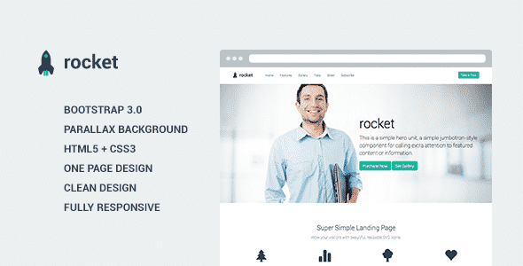 دانلود قالب HTML سایت Rocket