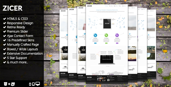 دانلود قالب HTML سایت Zicer