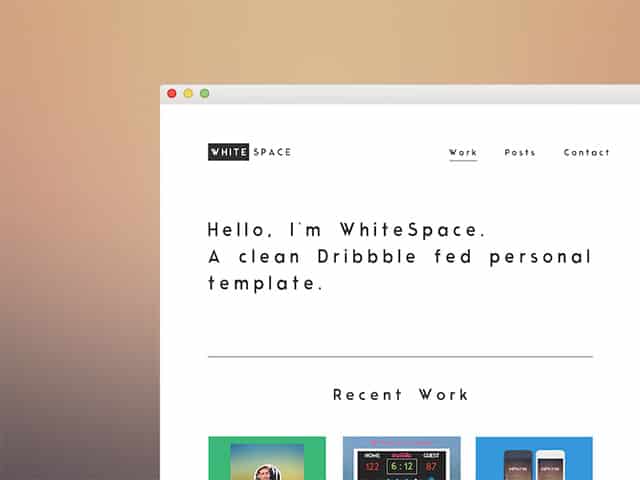 دانلود قالب فتوشاپ سایت WhiteSpace