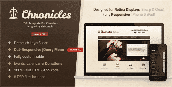 دانلود قالب HTML سایت Chronicles