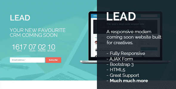 دانلود قالب HTML سایت Lead