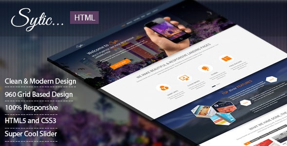 دانلود قالب HTML تک صفحه ای Sytic