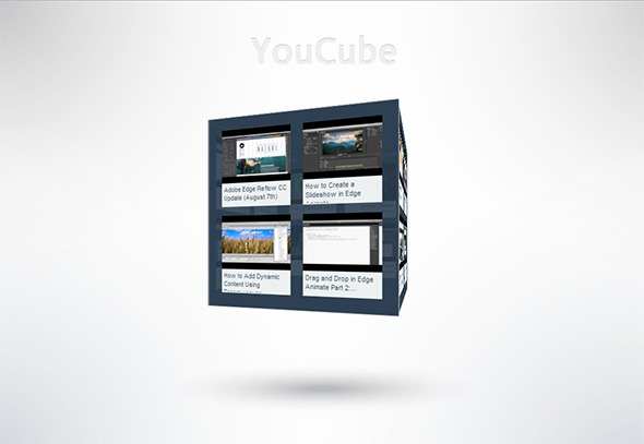 دانلود اسکریپت ادوبی اج 3D HTML5 Video Cube