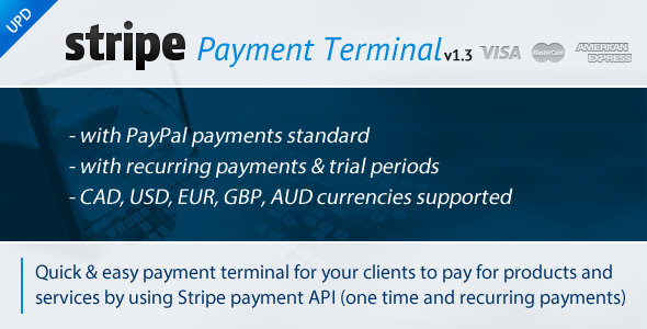 دانلود اسکریپت PHP درگاه پرداخت Stripe Payment Terminal