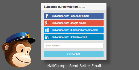 دانلود اسکریپت PHP فرم عضویت در میل چیمپ MailChimp Subscribe Form