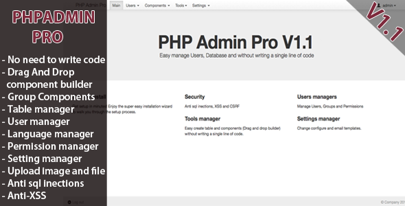 دانلود اسکریپت PHP مدیریت PHP Admin Pro