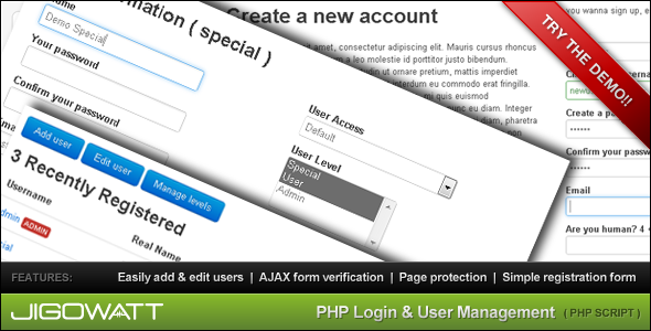 دانلود اسکریپت PHP ورود و مدیریت کاربران PHP Login and User Management