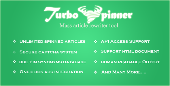 دانلود اسکریپت PHP مقاله نویسی Turbo Spinner