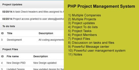 دانلود اسکریپت PHP مدیریت پروژه Project Management System