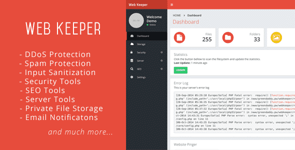 دانلود اسکریپت PHP امنیت و بهینه سازی ابزارهای مدیریت پروژه Web Keeper