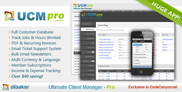 دانلود اسکریپت PHP مدیریت مشتریان Ultimate Client Manager PRO