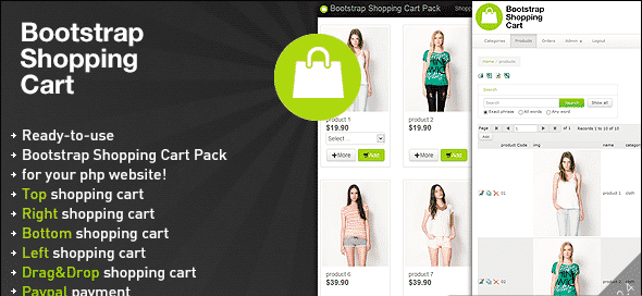 دانلود اسکریپت PHP سبد خرید Bootstrap Shopping Cart Pack