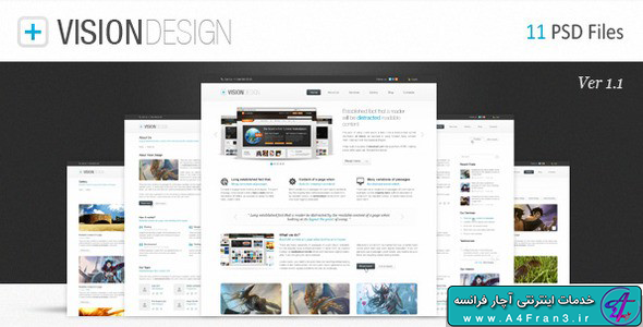 دانلود قالب فتوشاپ سایت Vision Design