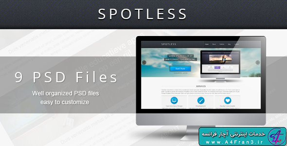 دانلود قالب فتوشاپ سایت Spotless