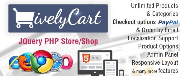 دانلود اسکریپت PHP فروشگاه ساز LivelyCart - a JQuery PHP Store