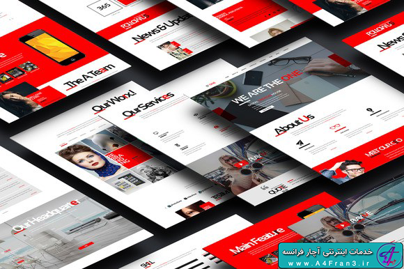 دانلود قالب فتوشاپ سایت تک صفحه ای D One