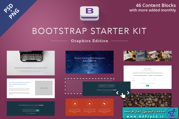 دانلود قالب فتوشاپ سایت Bootstrap Starter Kit 192051