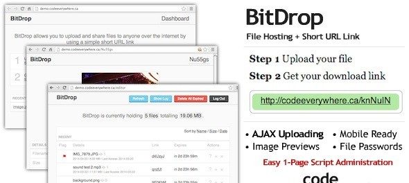 دانلود اسکریپت PHP هاستینگ فایل BitDrop