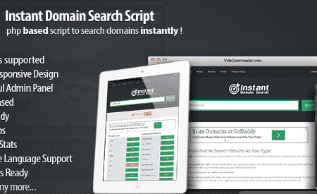 دانلود اسکریپت PHP بررسی دامنه Instant Domain Search Script