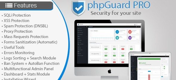 دانلود اسکریپت PHP امنیت سایت phpGuard PRO