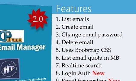 دانلود اسکریپت PHP مدیریت ایمیل Cpanel Email Manager