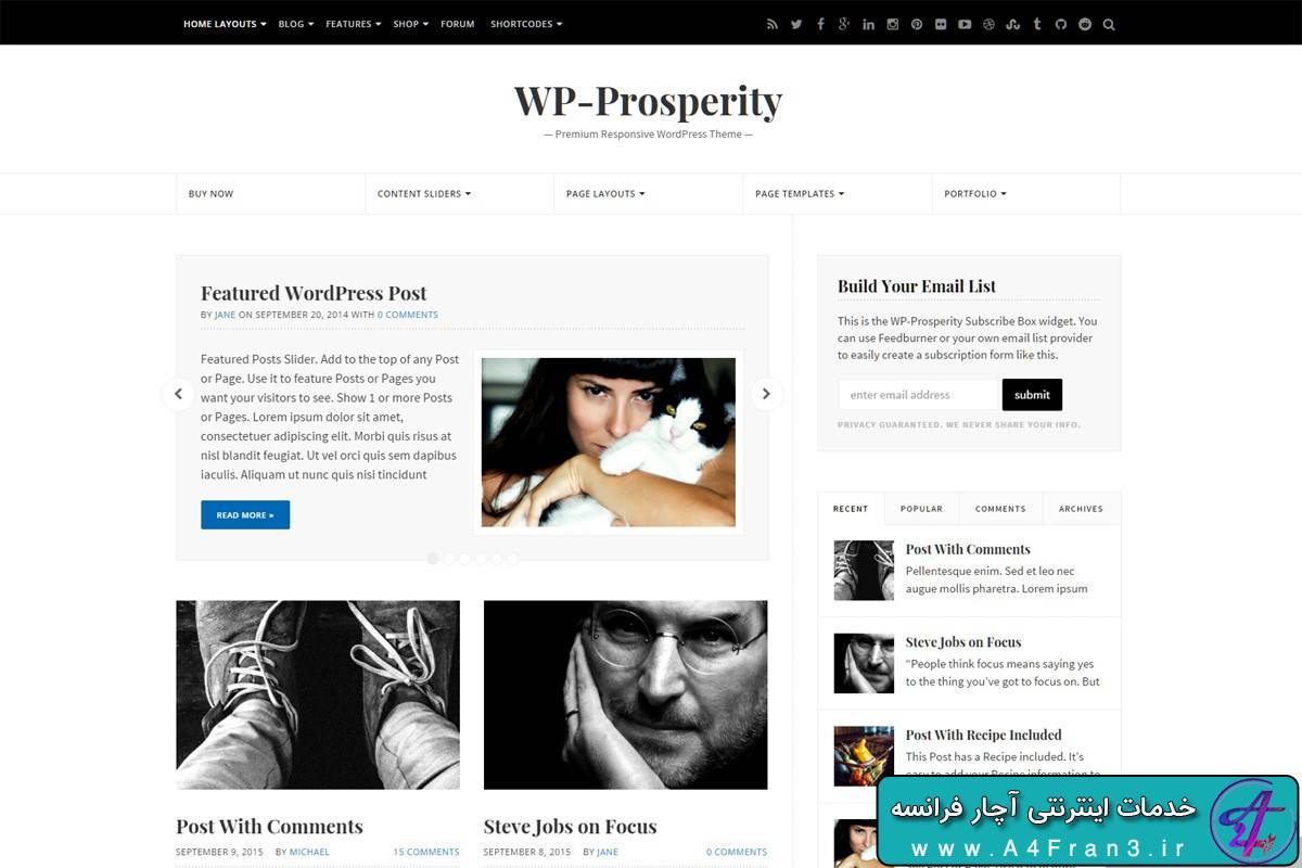 دانلود قالب وردپرس WP-Prosperity