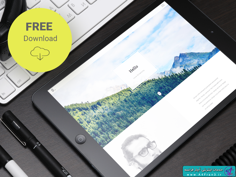 دانلود قالب فتوشاپ سایت Responsive HTML Personal Template