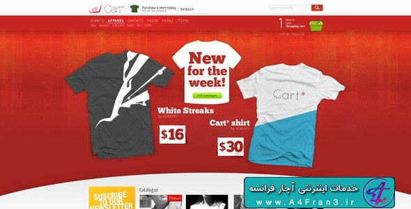 دانلود قالب فتوشاپ سایت Cart