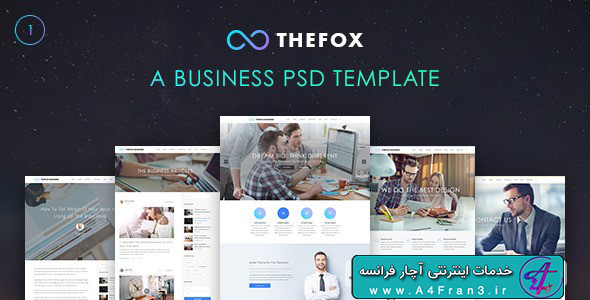 دانلود قالب فتوشاپ سایت تجاری TheFox