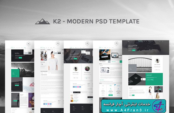 دانلود قالب فتوشاپ سایت K2