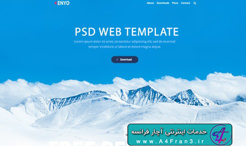 دانلود قالب فتوشاپ سایت Enyo