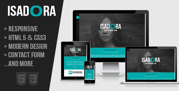 دانلود قالب HTML تک صفحه ای Isadora