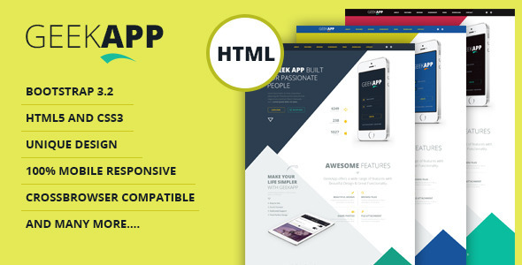دانلود قالب HTML سایت GeekApp