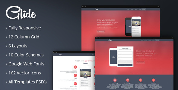 دانلود قالب HTML سایت Glide